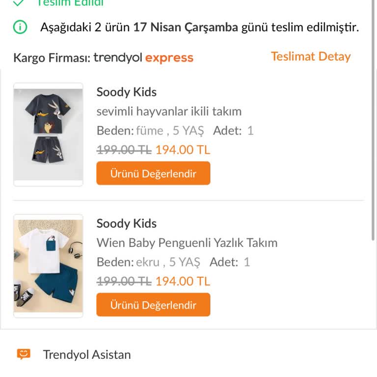 Trendyol Soody Kids Markasının Yanlış Ürün Gönderimi