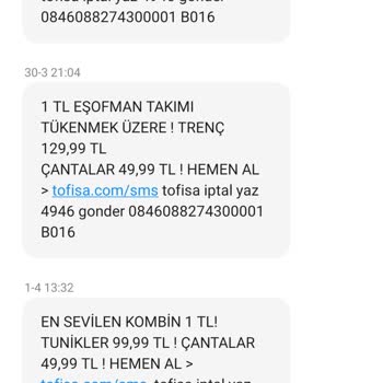 Tofisa Ürünlerin Gibi İletişim Yolun da Kalitesiz, Almaz Olsaydım!