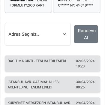 Kuryenet Teslim Edilmeyen Kargo