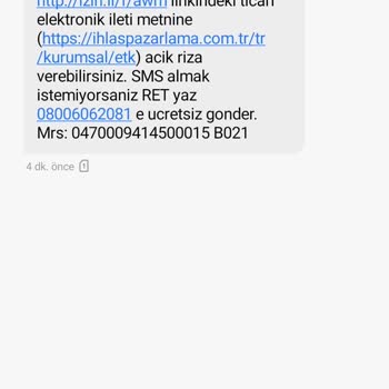 İhlas Ev Aletleri İzinsiz Alışveriş Onayı Ve Mesaj Şaşkınlığı