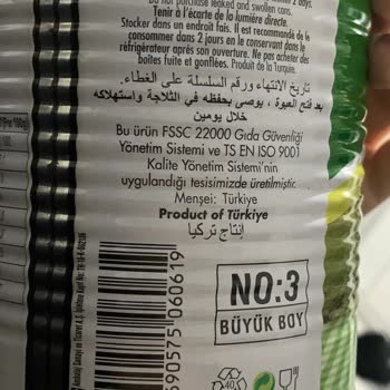 Tamek Konserve Bezelyeden Taş Çıktı