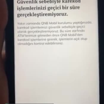 QNB Finansbank Karekodla Para Çekmek İstiyorum