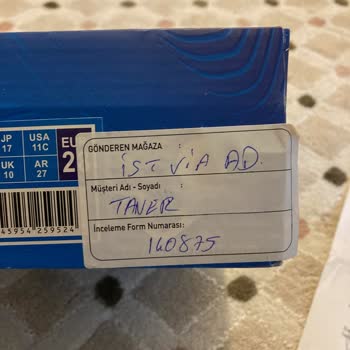 As Spor (İstanbul) Joma Marka Ayakkabı İlk Giymede Işığının Sabit Kalması