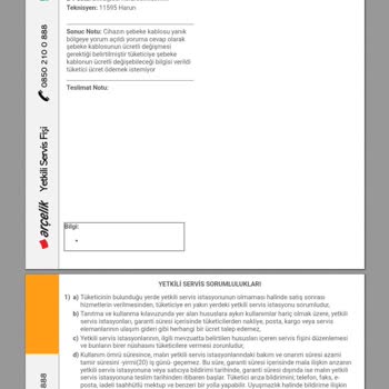 Arçelik Bulaşık Makinesinin Değişimini Talep Ediyorum.