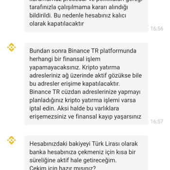 Binance TR Hesabımı Kalıcı Olarak Kapattı