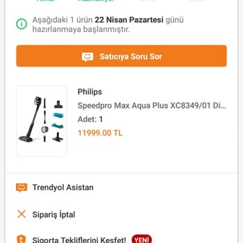 Trendyol'dan Süpürge Sipariş Verdim Ses Yok