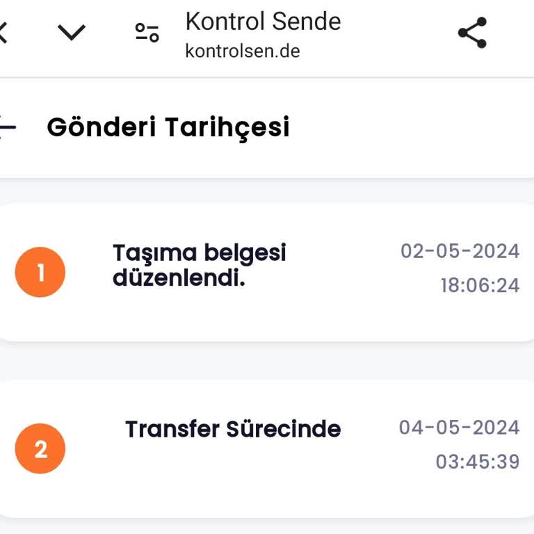 Yurtiçi Kargo "Transfer Sürecinde" Güncellemesi