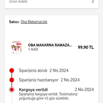 Oba Makarna Kargomuzu Göndermiyor Neden