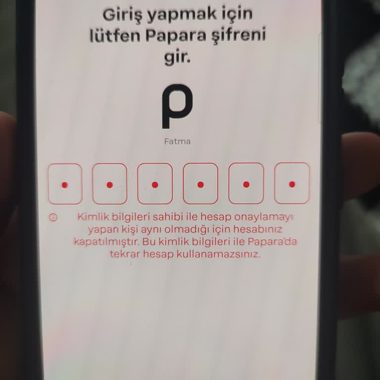 Papara Hesap Kalıcı Olarak Ban Yedi