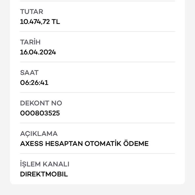 Akbank Kredi Kartı Ekstre