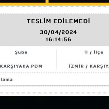 PTT Kargo PDM Kargo Teslim Edilememe Sorunu