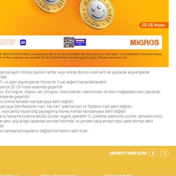 Migros 2 Kat Money Kampanyasını Uygulamaması
