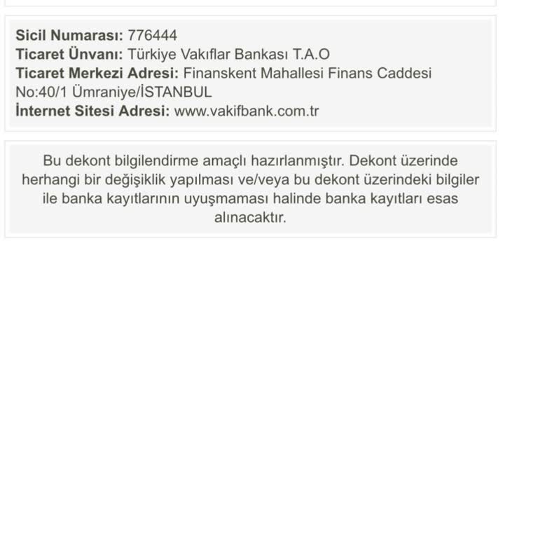 VakıfBank İhtiyaç Kredisi Kesinti