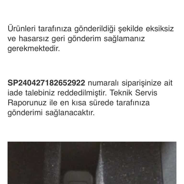 Ersa Saat Kırık Gelen Ürüne Sahip Çıkmıyor