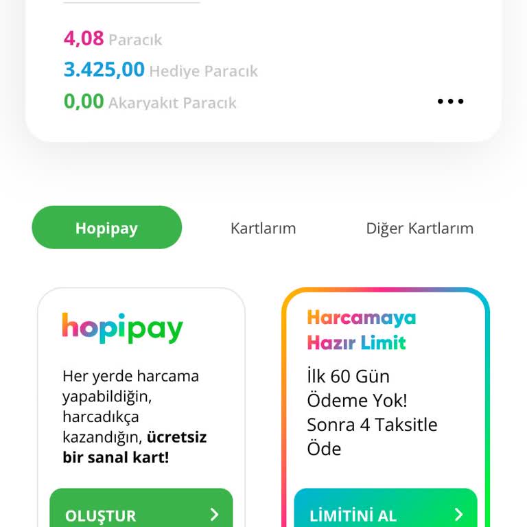 Hopi Hediye Paracık Kullanamıyorum