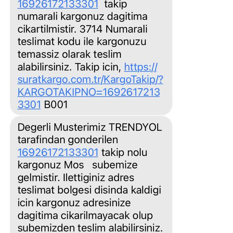 Sürat Kargomu Getirmedi