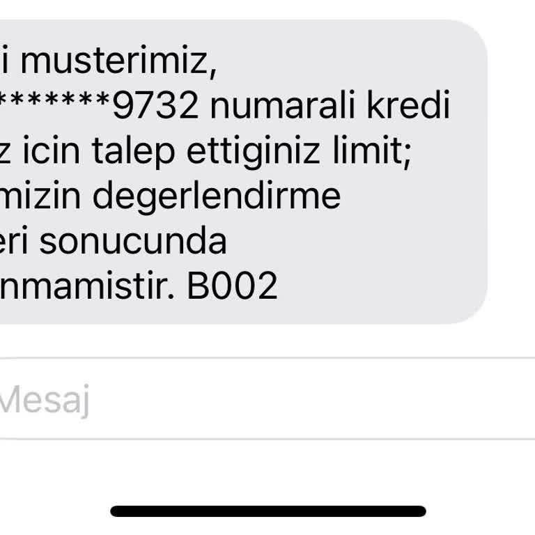 Kuveyt Türk Bankası Limit Yükseltmiyor