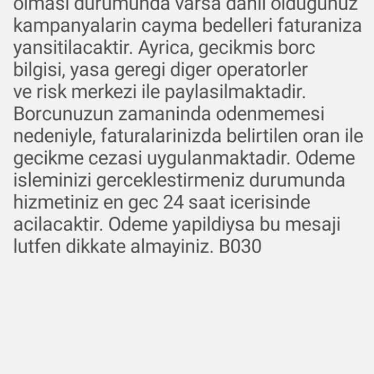 Türk Telekom Rahatsız Edici Mesaj Ları