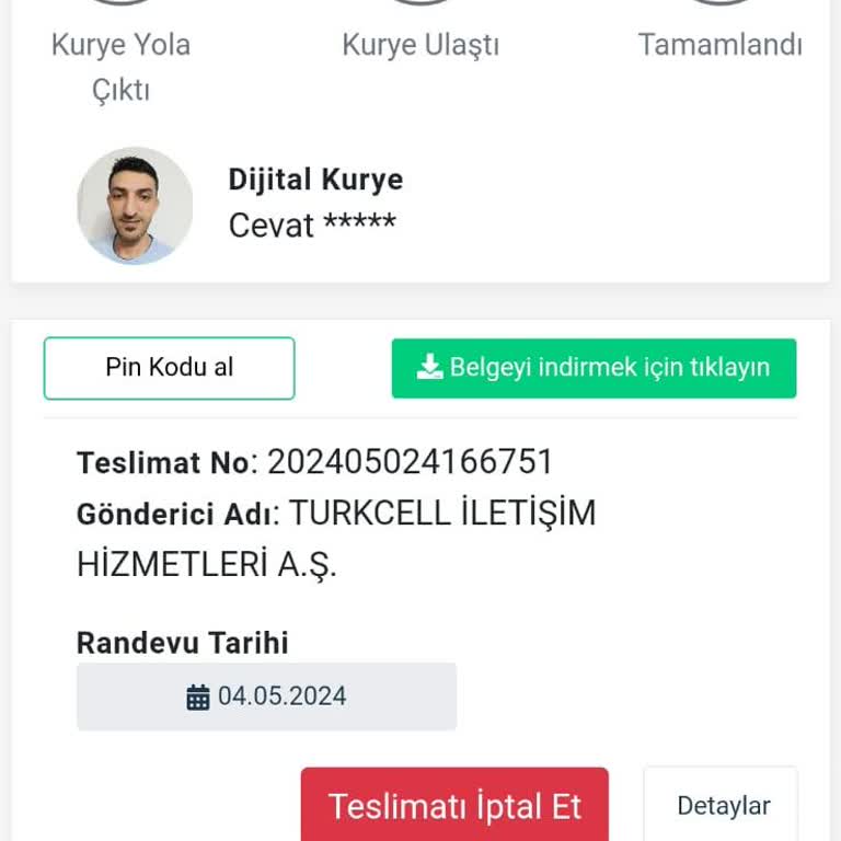 Dijital Kurye İşini Yapmıyor, Ulaşılamıyor.