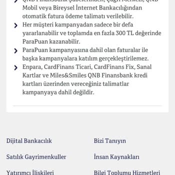 QNB Finansbank ParaPuan Veriyor Ancak Kullandırmıyor
