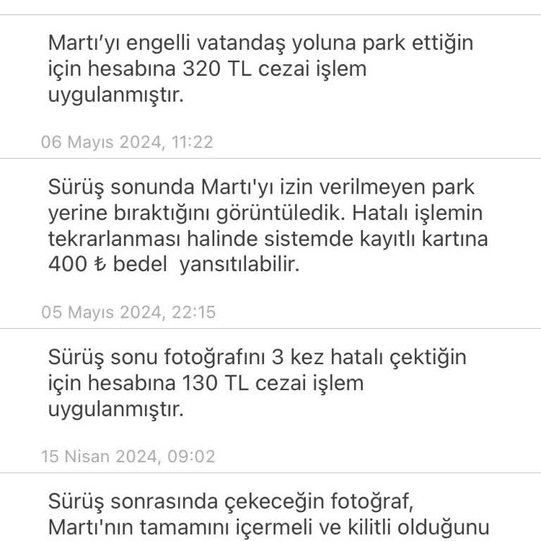 Martı Cezai İşlem Uygulaması