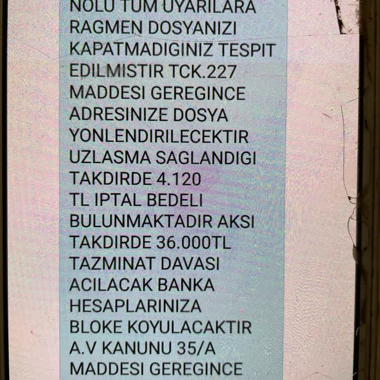 MAVISTIC (SMS) Mavi Stic Sahte Hesap Davası
