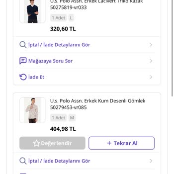 U. S. Polo Assn. Almış Olduğum 3 Ürün Yerine 1 T-shirt Gönderildi!