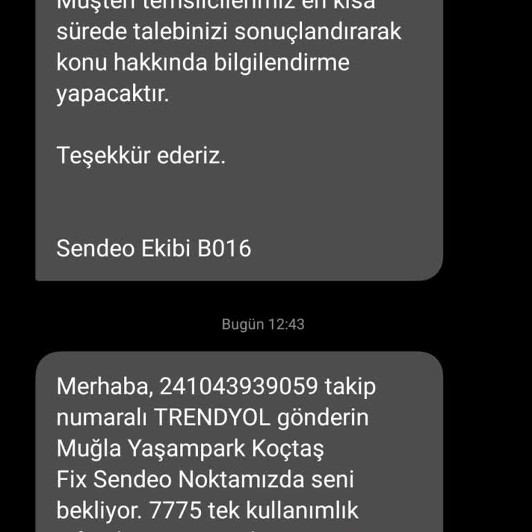 Sendeo'daki Ürünümü, Muğla' Dan Alabilecek Durumum Da Aracım Da Yok.