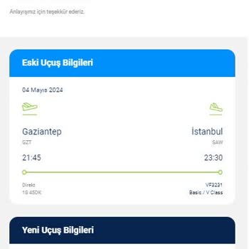 Ajet Bilet Değişim-iptal Adaletsizliği!