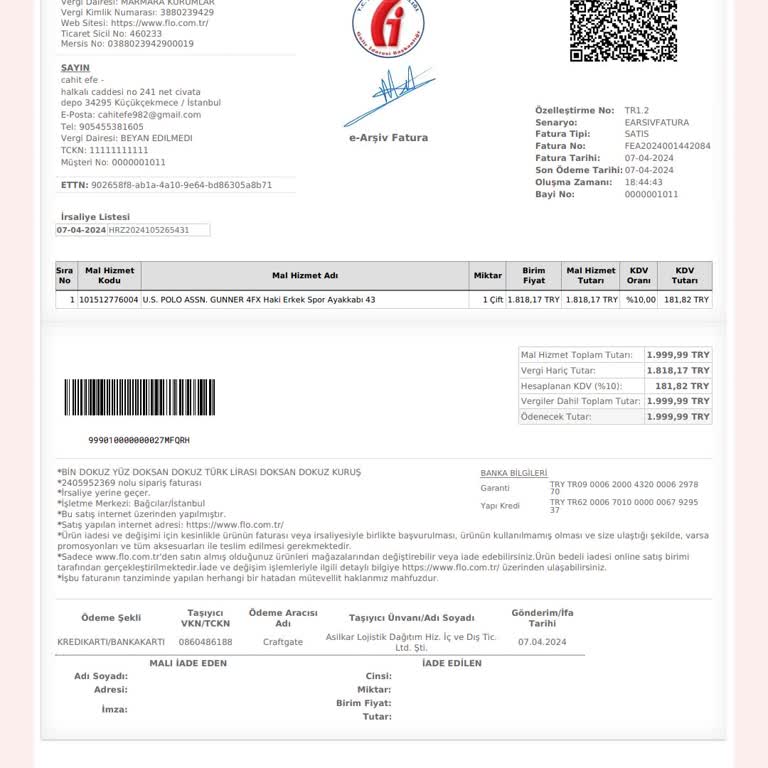 FLO Ayakkabı Bir An Önce Çözüme Kavuşturulması İstiyorum Şikayetimin