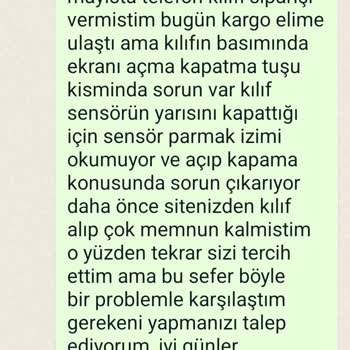 Kılıf Gezegen (Instagram: Kilifgezegenn) Hatalı Ürün Ve Müşteri Hizmetlerinin Saygısızlığı