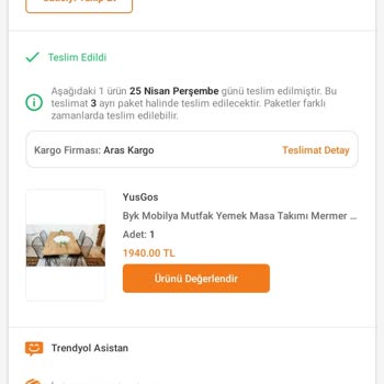 Trendyol Ve Elde Home Şikayet