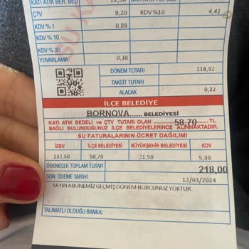 İZSU Mart Dönem Fatura