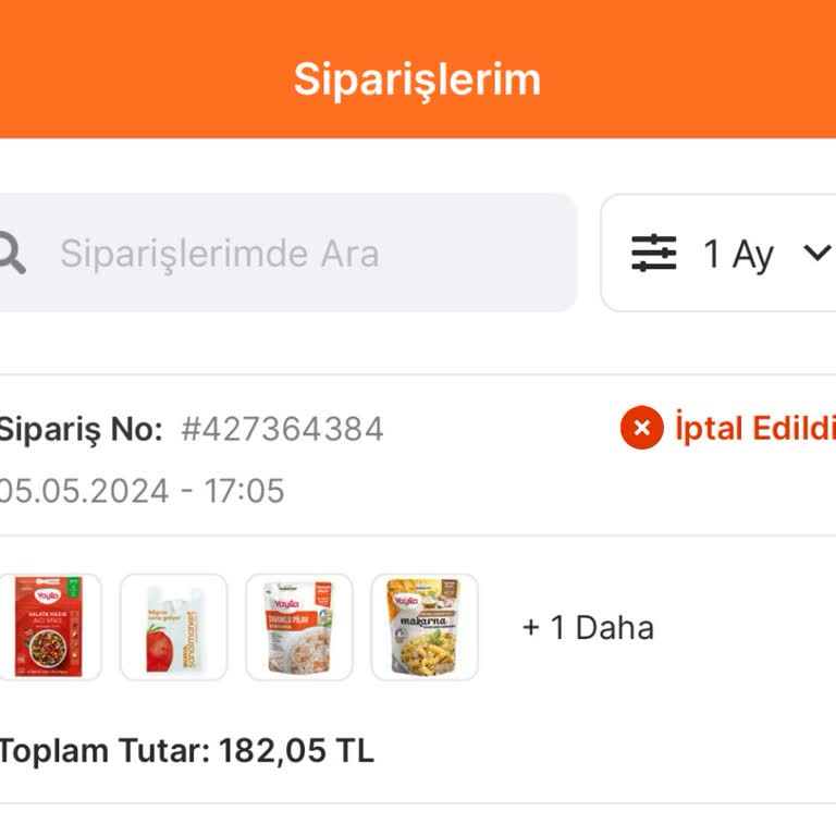 Migros Sanal Market Siparişim İptal Oldu