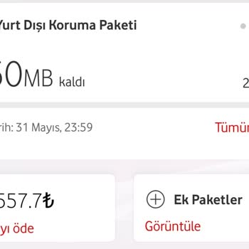 Vodafone Yurdışı Koruma Paketi