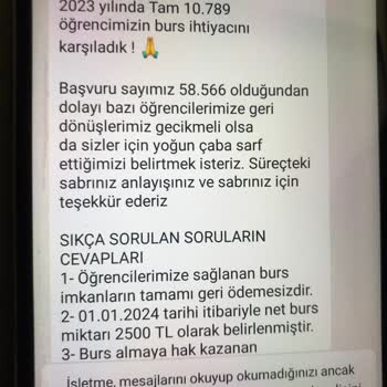 Türk Eğitim Vakfı Eğitim Bursu Vaadiyle Yaşanan Tatsız Deneyim