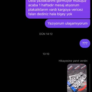 Benimplakacim Kendileri Aktif Olmasına Rağmen Mesajlara Dönüş Yapmıyorlar.