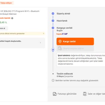 Hepsiburada Ürün İptal Edememe
