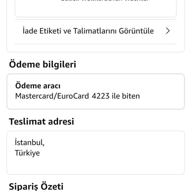 Amazon Para İade İşlemi