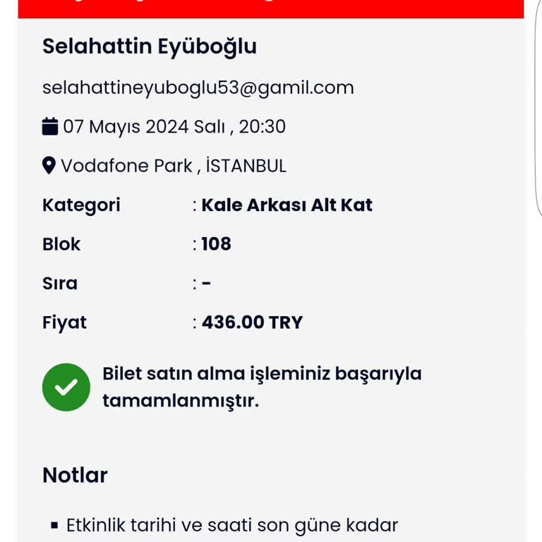 Banabilet.com Bana Biletten Aldığım Bilet Gelmedi