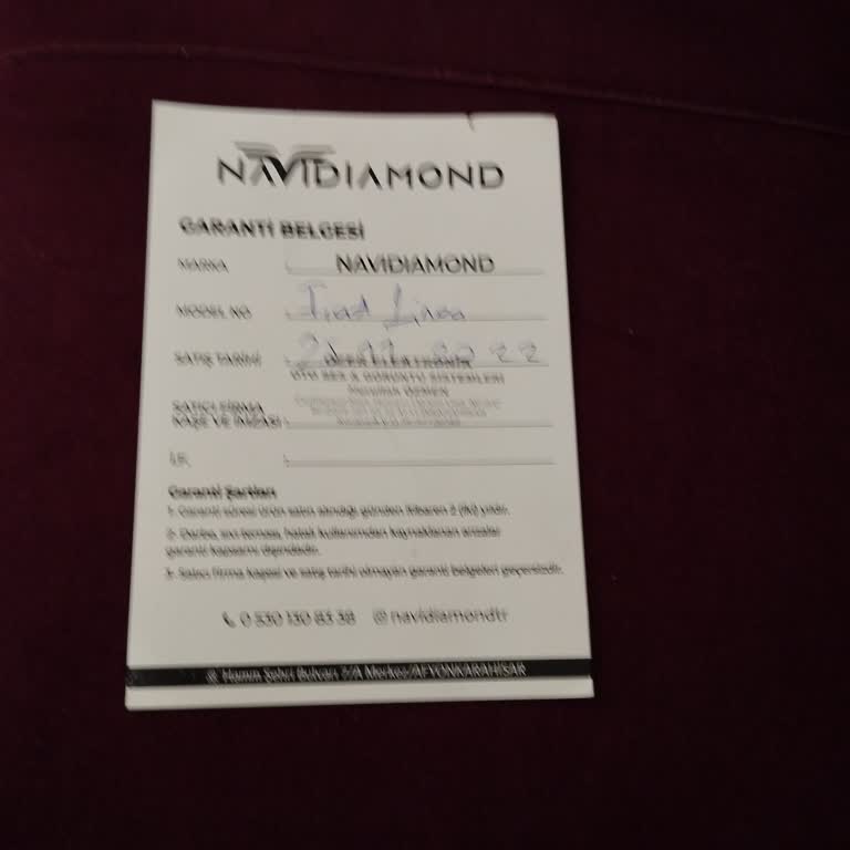 Navidiamond Ürünün Servis Ağına Adresine Ulaşamıyorum