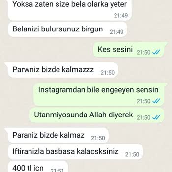 Moda Şifa Ücret İadesi Yapmayıp Tehdit Ediyor