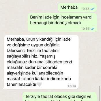 Suud Collection İade Kabul Etmiyor