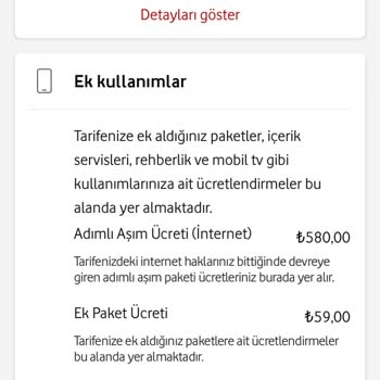 Vodafone Hatalı Aşım Ücreti