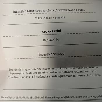 Elle Ayakkabı Üretim Hatasını Görmeyen Kurumsal Bir Firma (Elle)