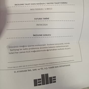Elle Ayakkabı Üretim Hatasını Görmeyen Kurumsal Bir Firma (Elle)