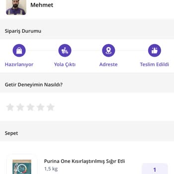 Getir Siparişimin Teslim Edilmemesi.