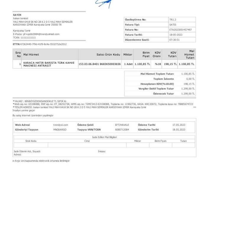 Karaca Kahve Makinesi Servis Sorunu