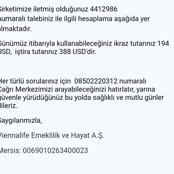 Viennalife Emeklilik ve Hayat Sigorta Poliçesi İptalinde Yaşanan Sorunlar Ve Kesinti Şikayeti