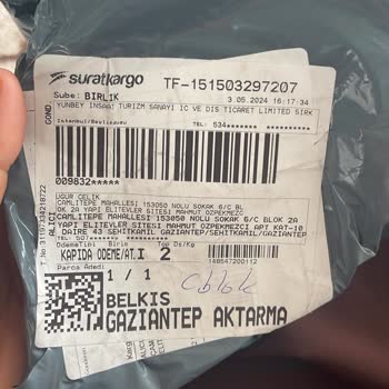 Sürat Kargo Yunbey Yanlış Ürün Gönderdi